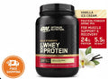 Optimum Nutrition Gold Standard 100% Whey Protein Powder, Vanilla Ice Cream, 1.5 lb (682g), 22 Servings