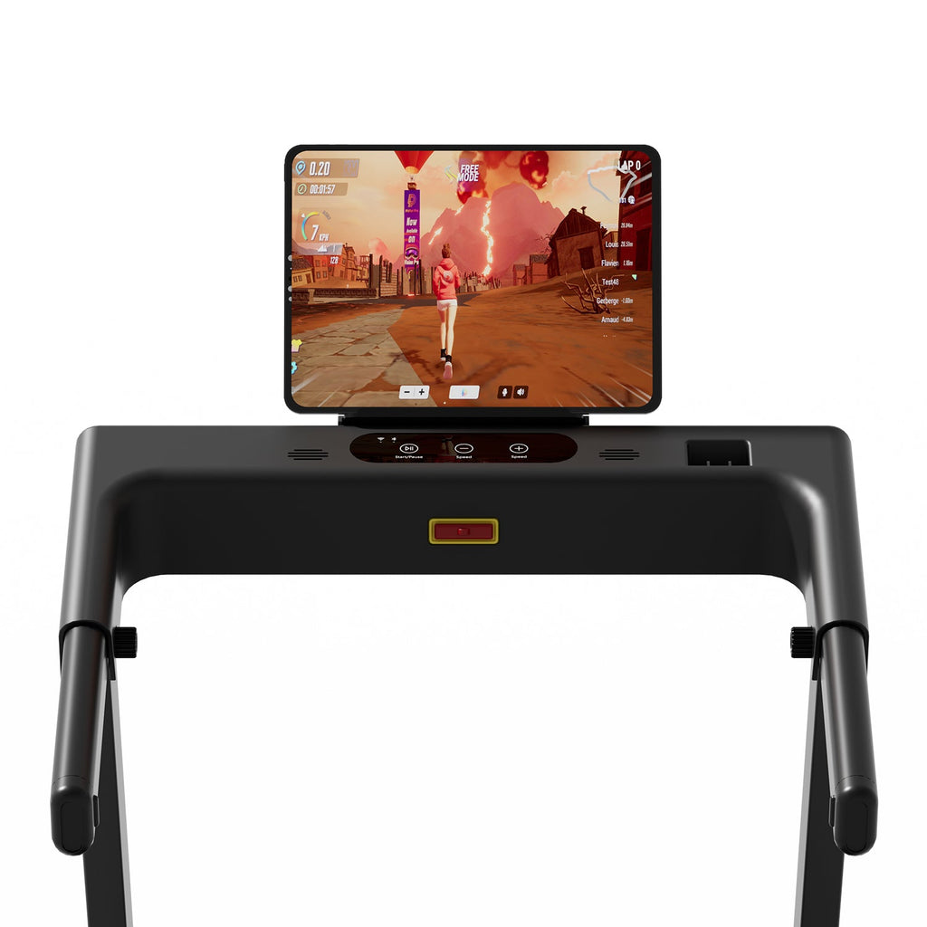 DeerRun All-New 2026 A1 Pro Move+ Smart Foldable Treadmill with 6% Incline & NFC | 350 lbs, 10 mph, Black