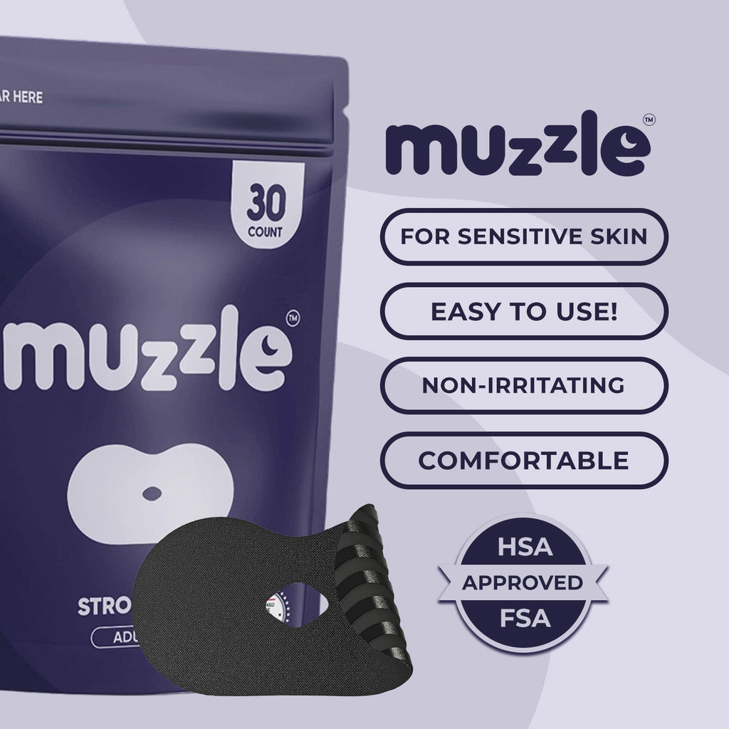 Muzzle® Mouth Tape for Adults (Medium Hold)