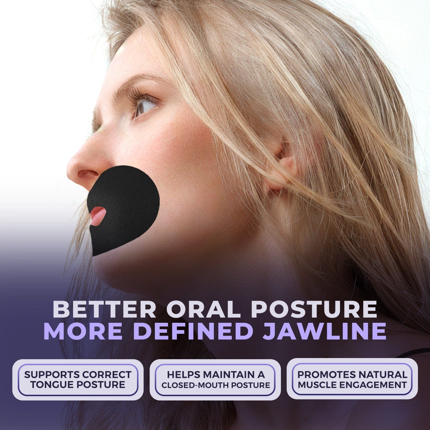 Muzzle® Mouth Tape for Adults (Medium Hold)