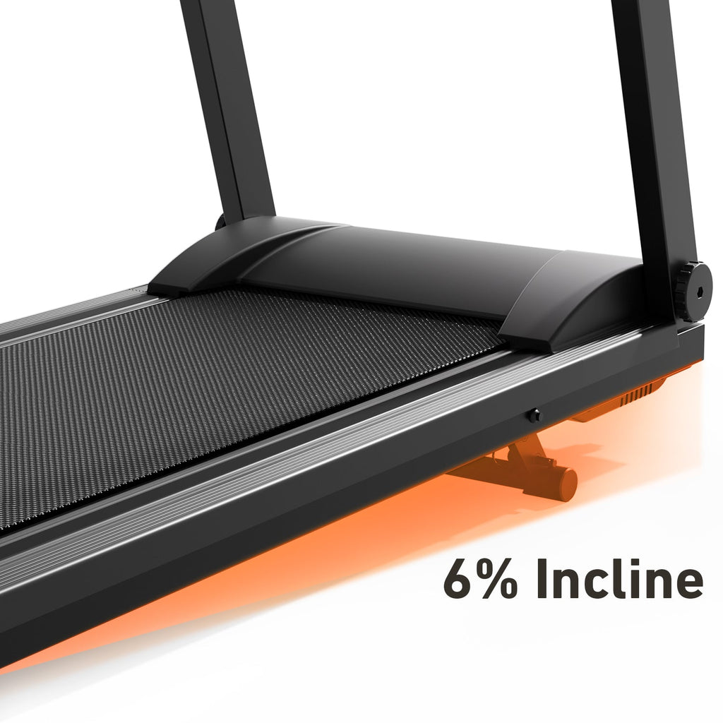 DeerRun All-New 2026 A1 Pro Move+ Smart Foldable Treadmill with 6% Incline & NFC | 350 lbs, 10 mph, Black
