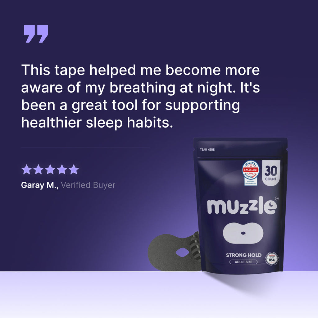 Muzzle® Mouth Tape for Adults (Medium Hold)