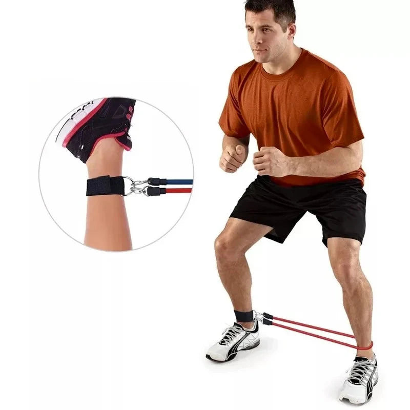 50LB Resistance Bands: Gym & Home Fitness