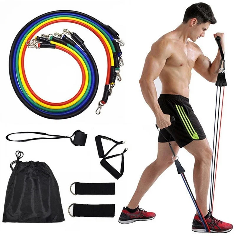 50LB Resistance Bands: Gym & Home Fitness