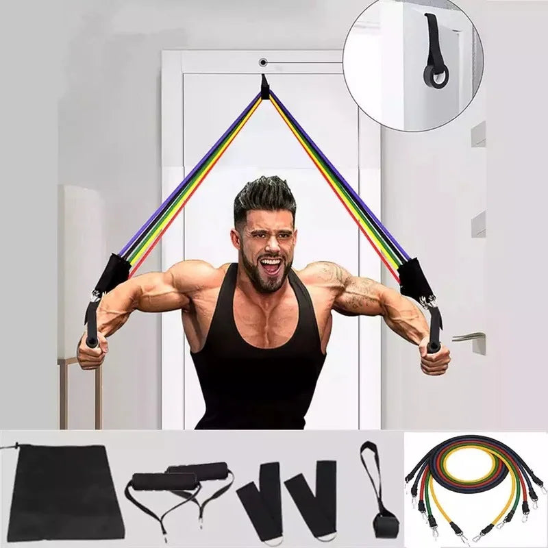 50LB Resistance Bands: Gym & Home Fitness