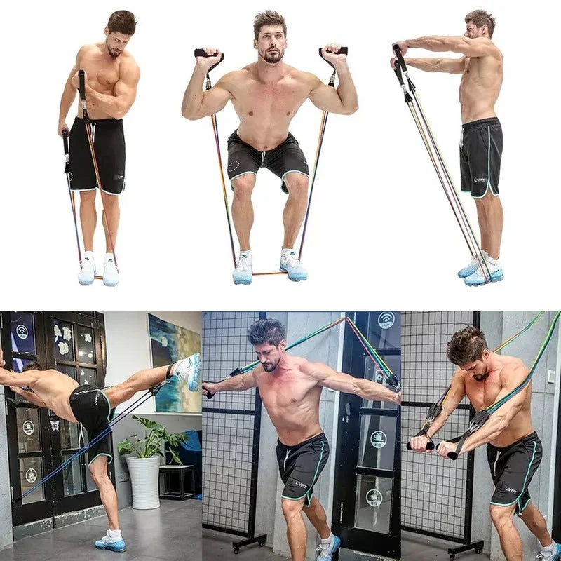 50LB Resistance Bands: Gym & Home Fitness